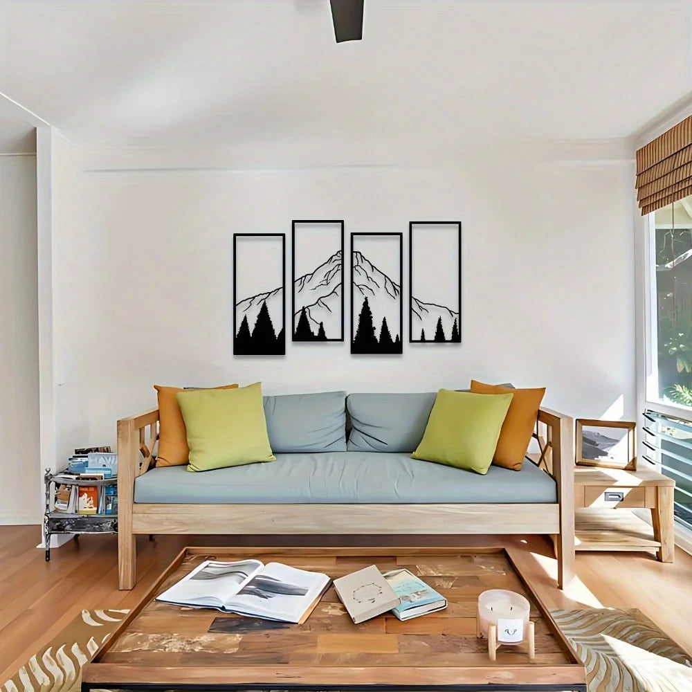 4-Piece Mountain Wall Decor Set