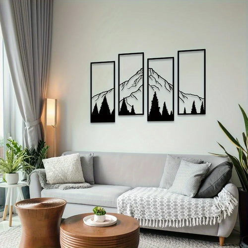 4-Piece Mountain Wall Decor Set