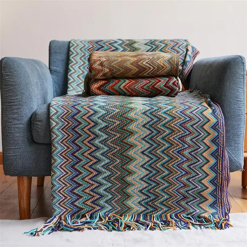 Trailhead Zigzag Knit Throw Blanket