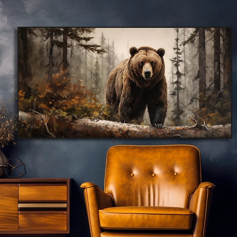 Misty Forest Wildlife Canvas Print