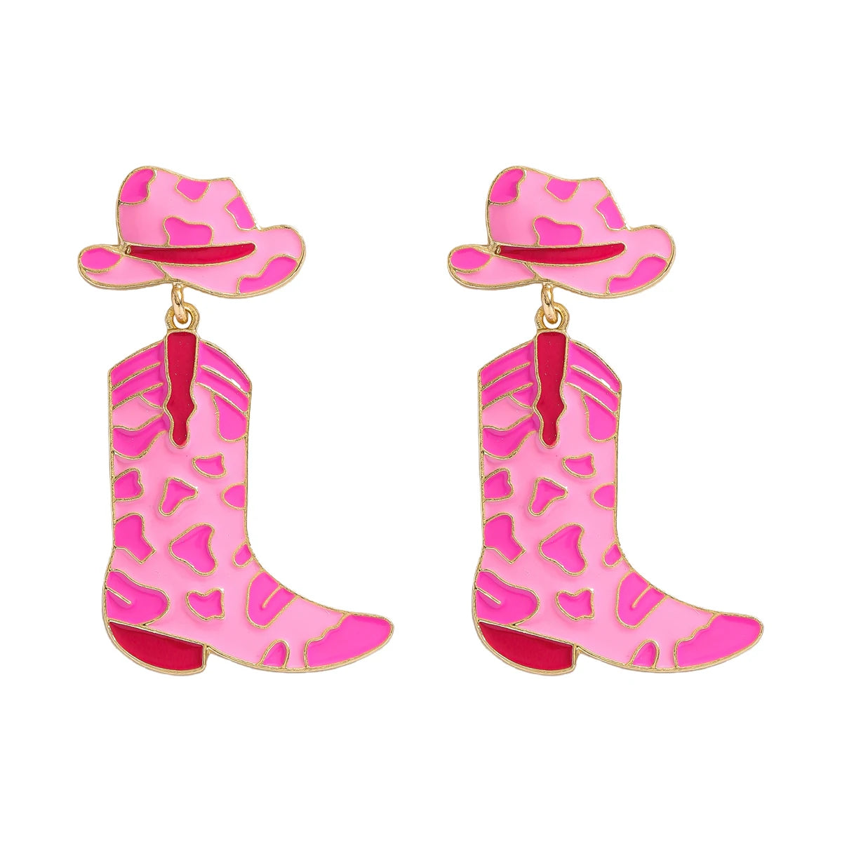Cowgirl Boot & Hat Dangle Earrings