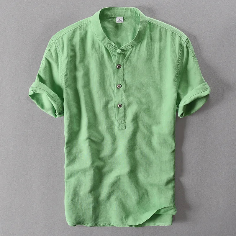 Men's Linen Short Sleeve Shirt