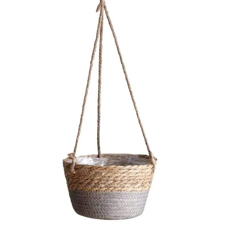 Woven Jute Hanging Planter Basket