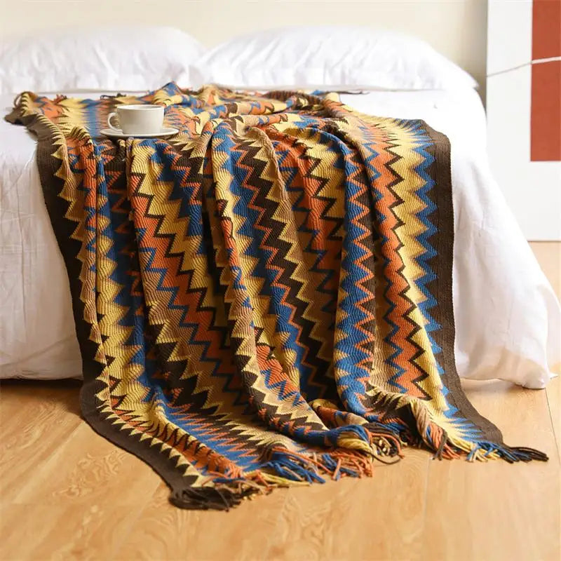 Trailhead Zigzag Knit Throw Blanket