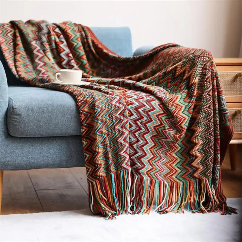 Trailhead Zigzag Knit Throw Blanket