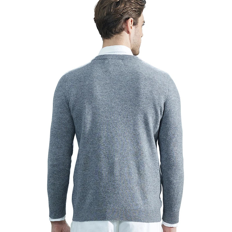 Men's Merino Wool Crewneck Pullover Sweater