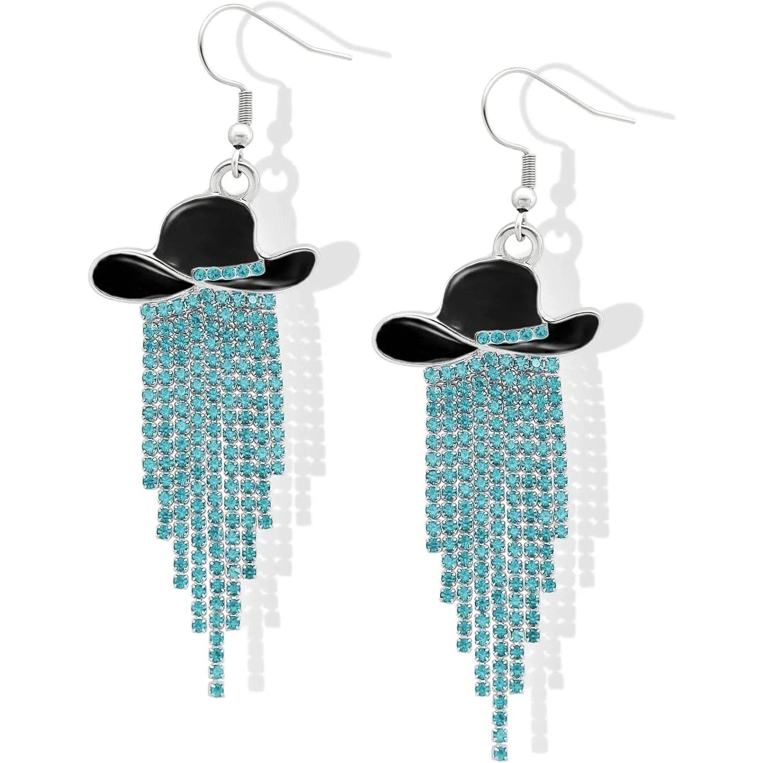 Cowgirl Hat Fringe Earrings