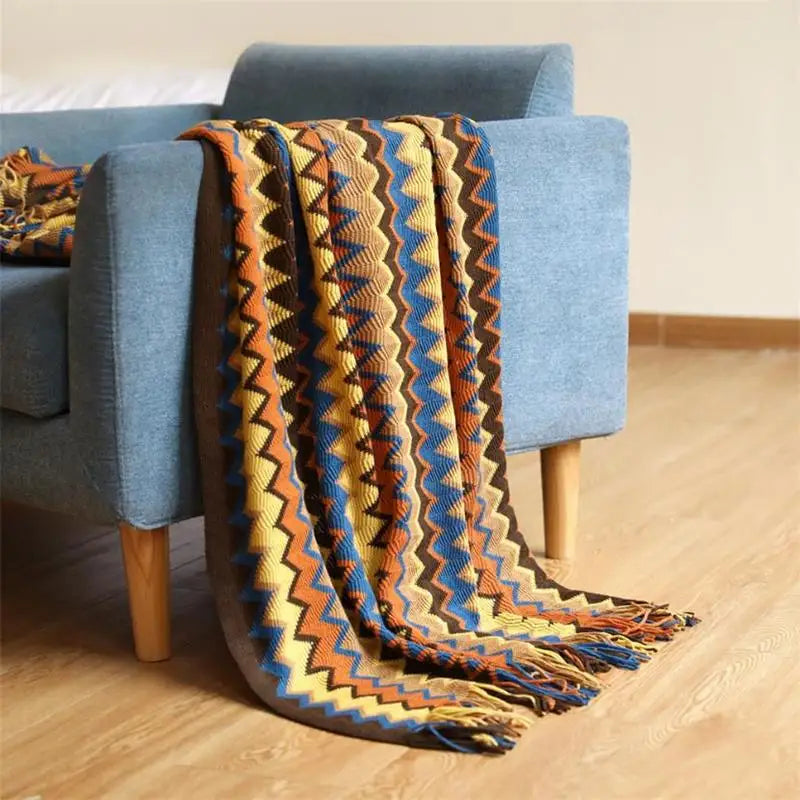 Trailhead Zigzag Knit Throw Blanket
