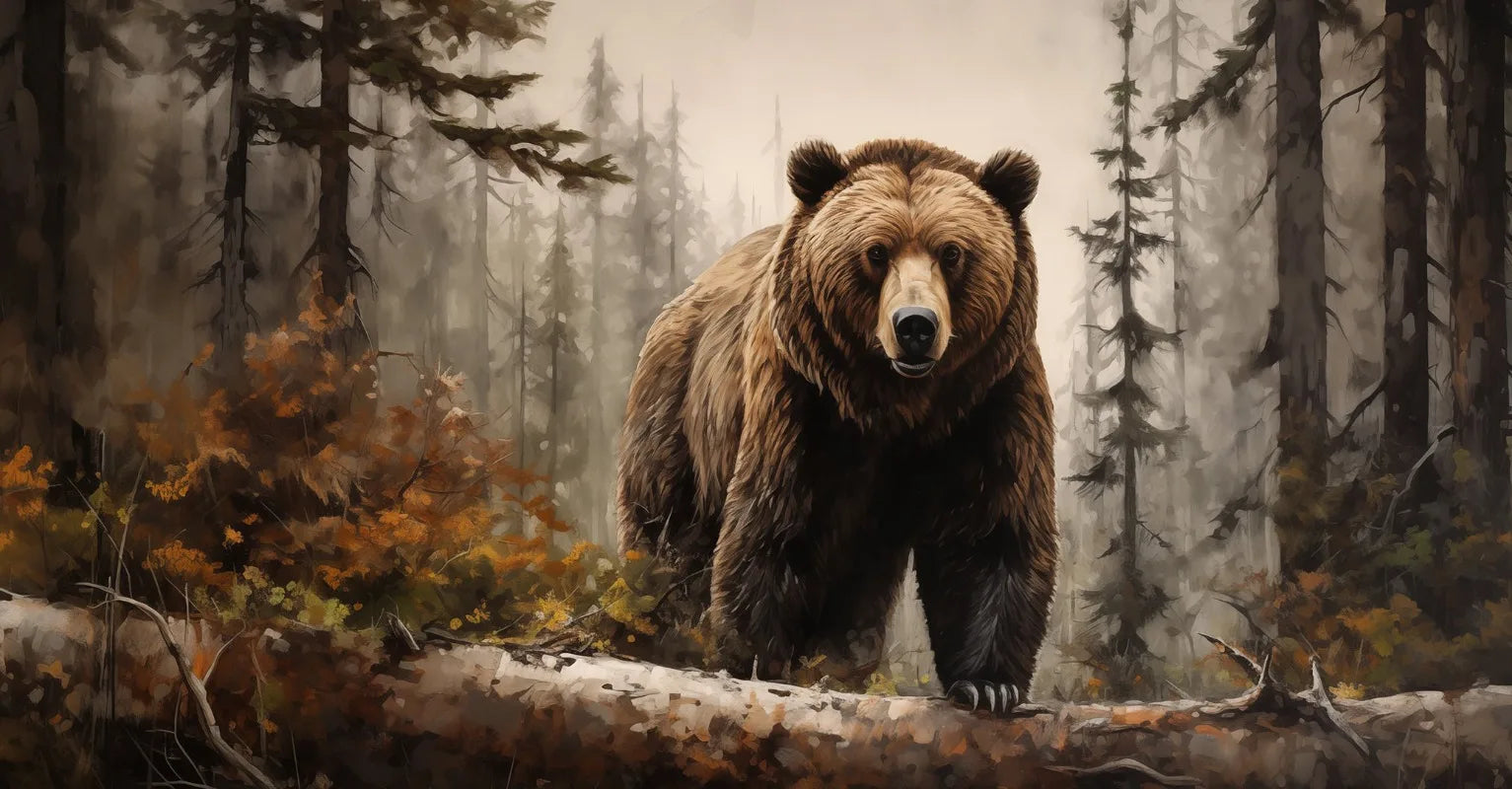 Misty Forest Wildlife Canvas Print
