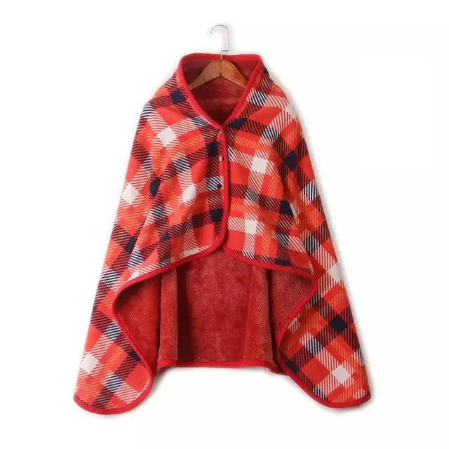 Plaid Wearable Blanket Shawl