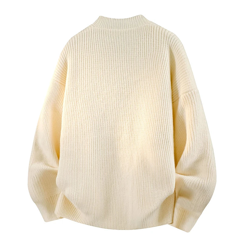 Men's V-Neck Button Knit Cardigan