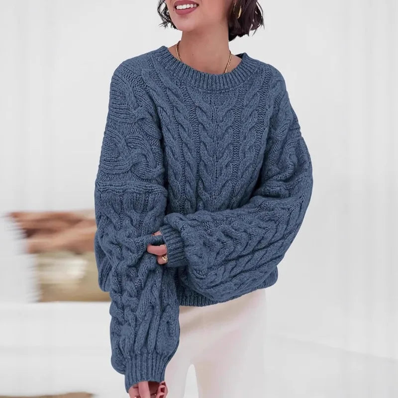 Women's Cable-Knit Pullover Sweater