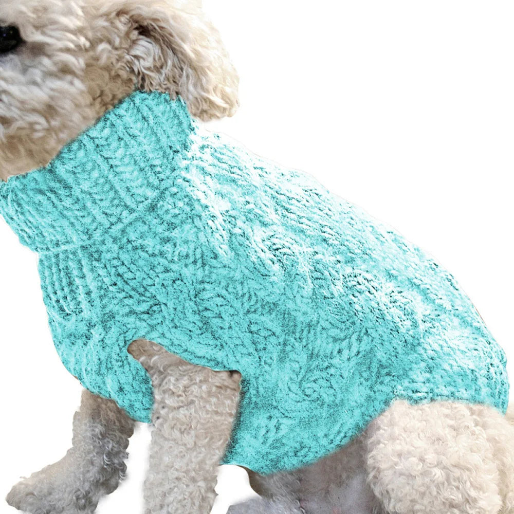 Dog Cable Knit Sweater