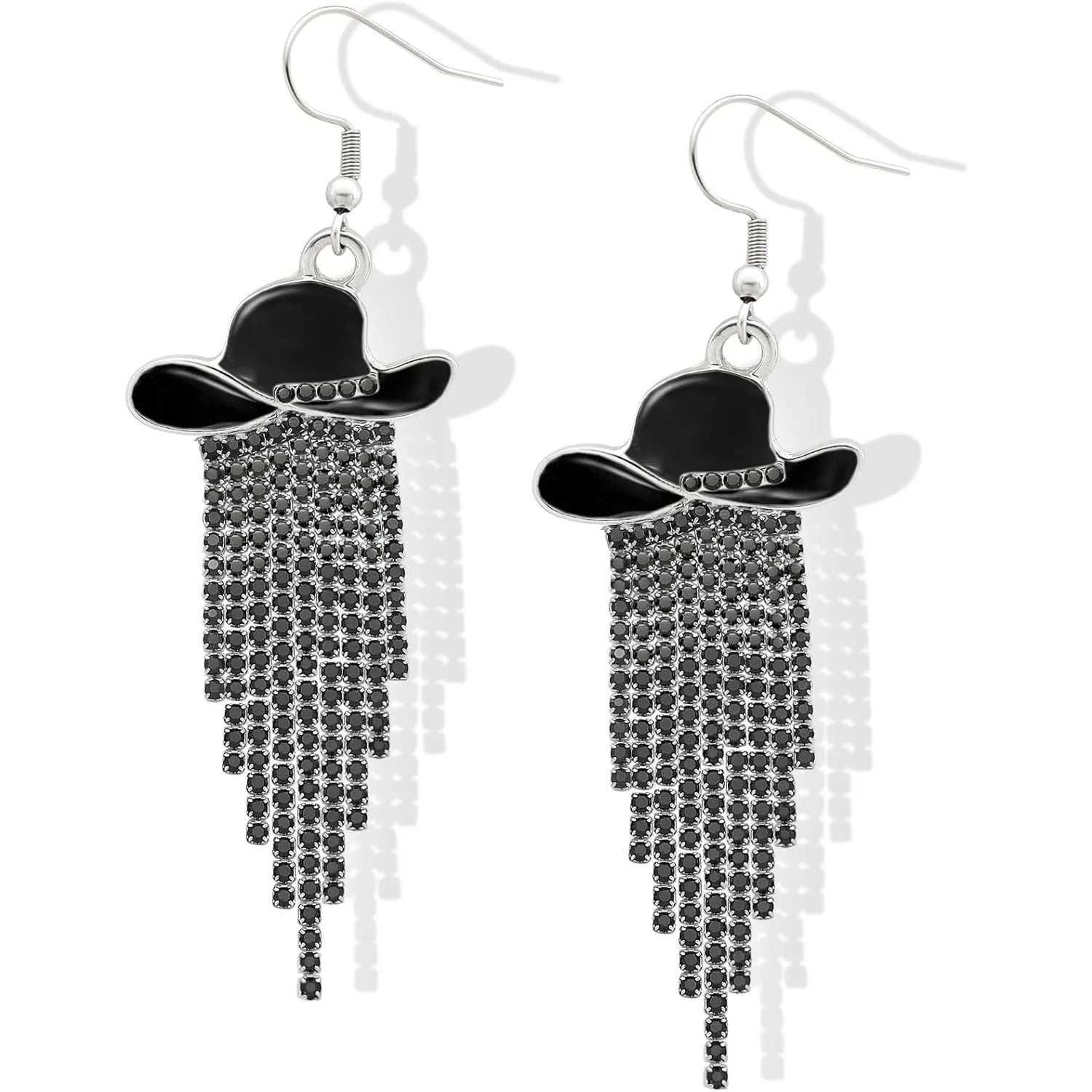 Cowgirl Hat Fringe Earrings