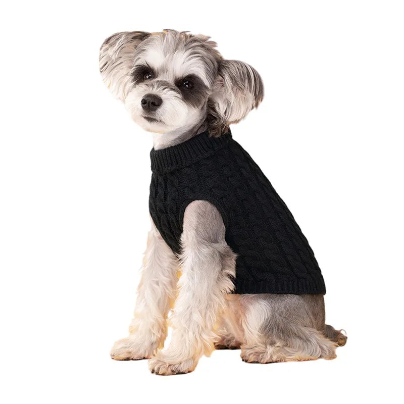 Cable Knit Dog Sweater