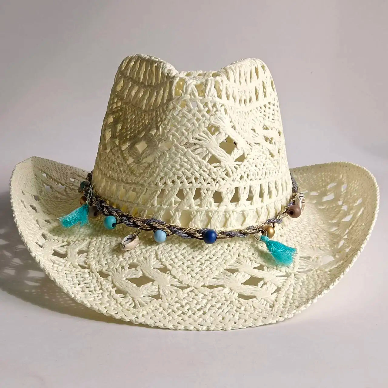 Woven Straw Cowboy Hat