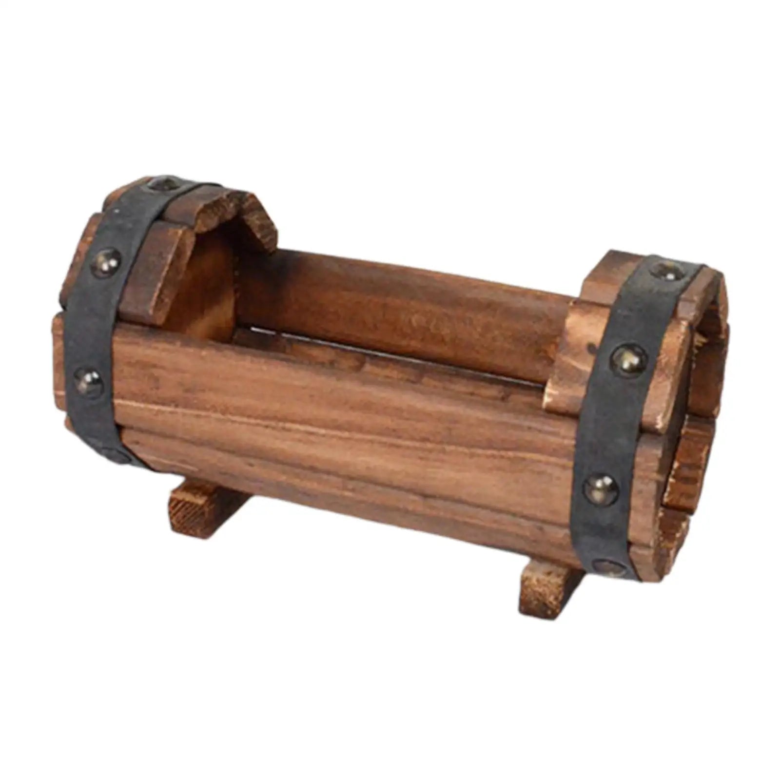 Rustic Barrel Planter Pot