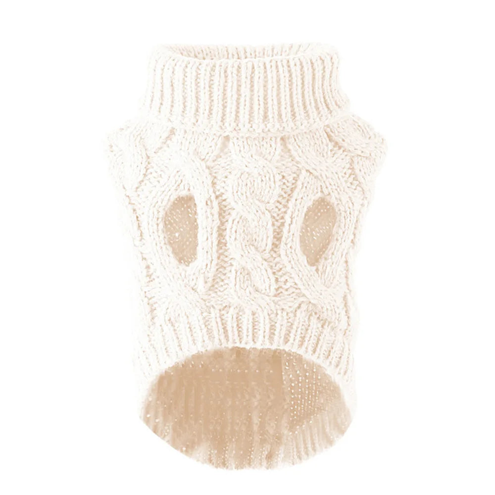 Dog Cable Knit Sweater