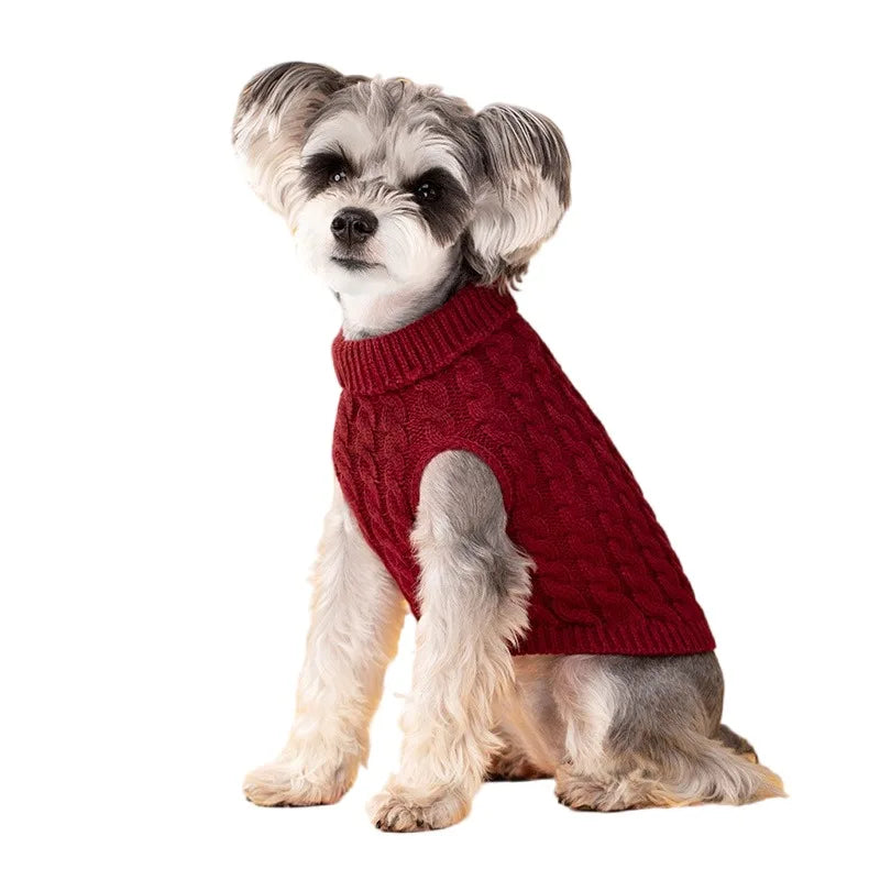 Cable Knit Dog Sweater