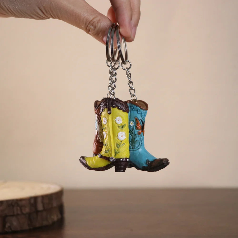 Mini Cowboy Boot Keychain