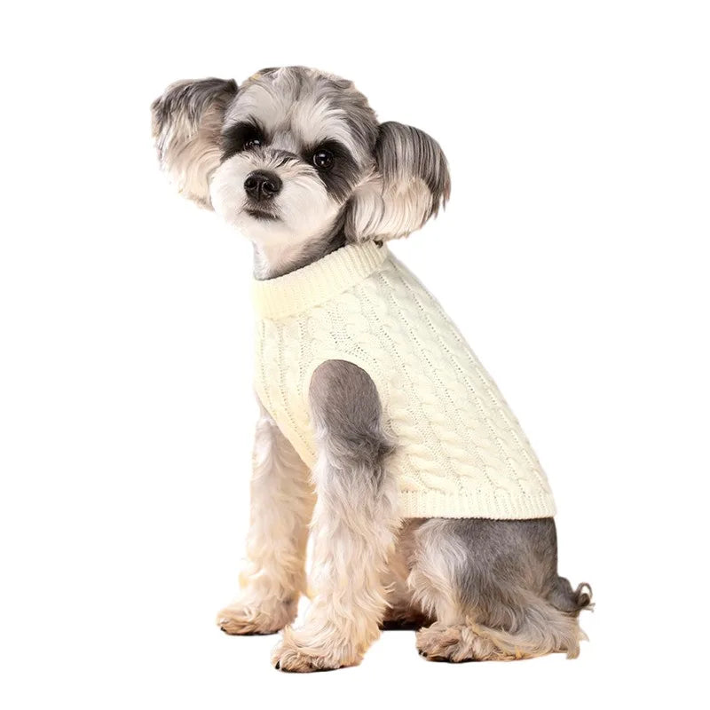 Cable Knit Dog Sweater