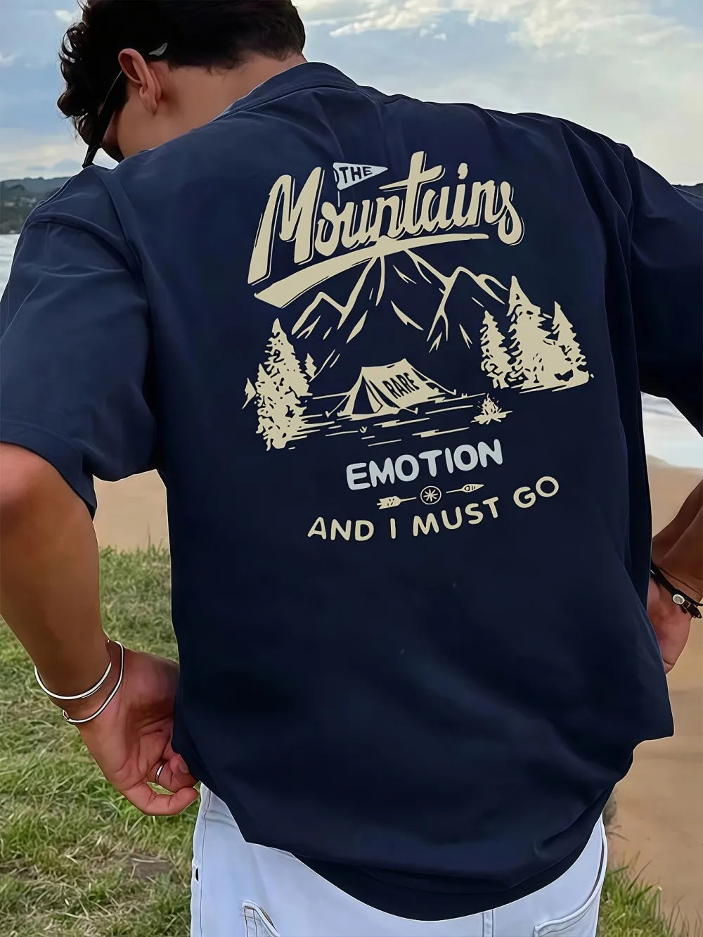 The Mountains Emotion Back Graphic T-Shirt
