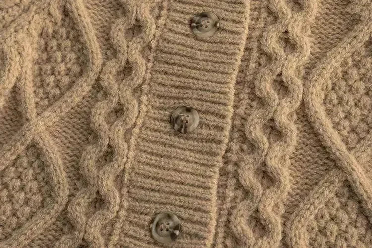 Kids' Cable-Knit Button Cardigan Sweater
