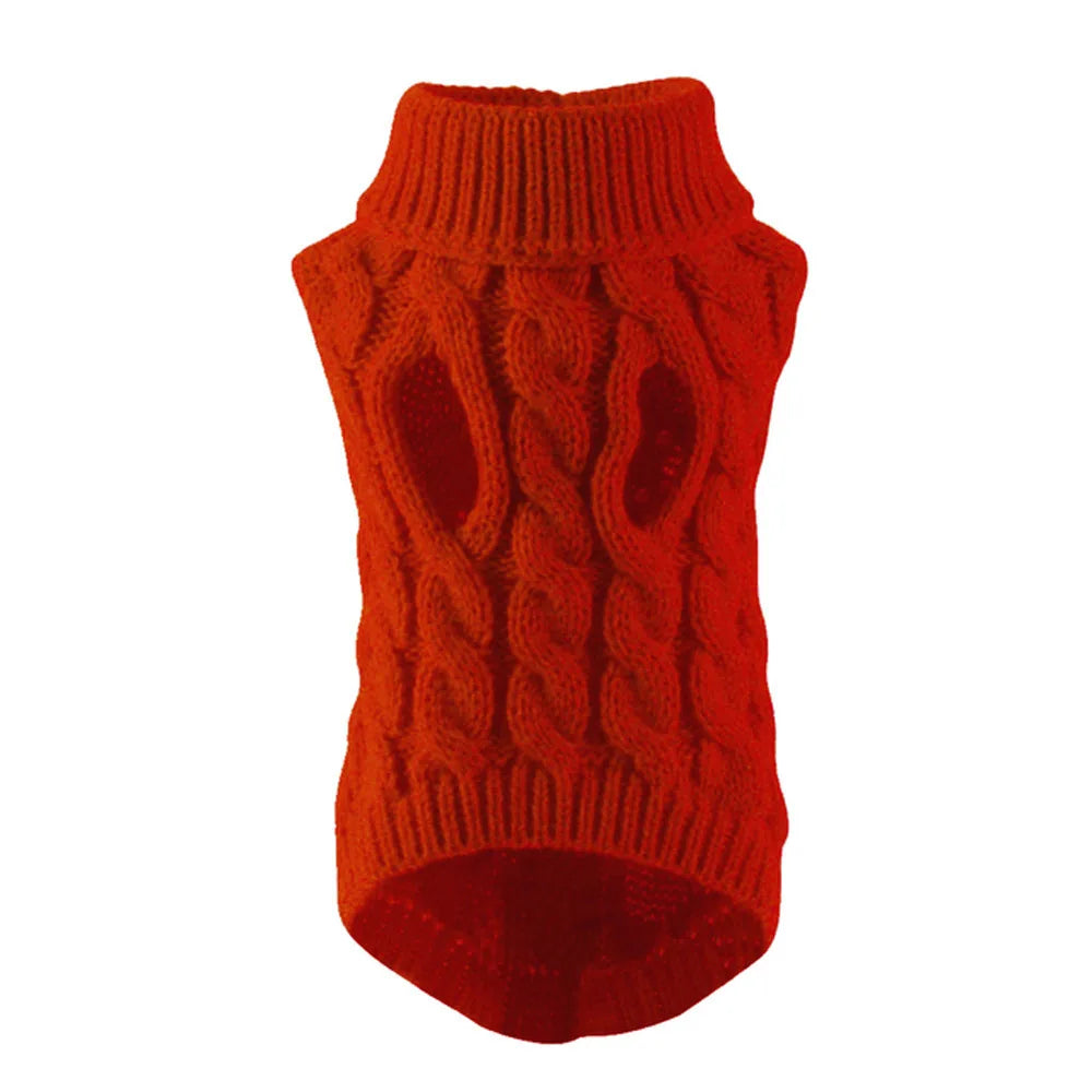 Dog Cable Knit Sweater