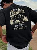 The Mountains Emotion Back Graphic T-Shirt
