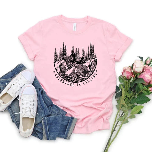 Adventure Is Calling Mountain Graphic Tee