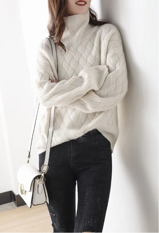 Women's Oversized Turtleneck Sweater