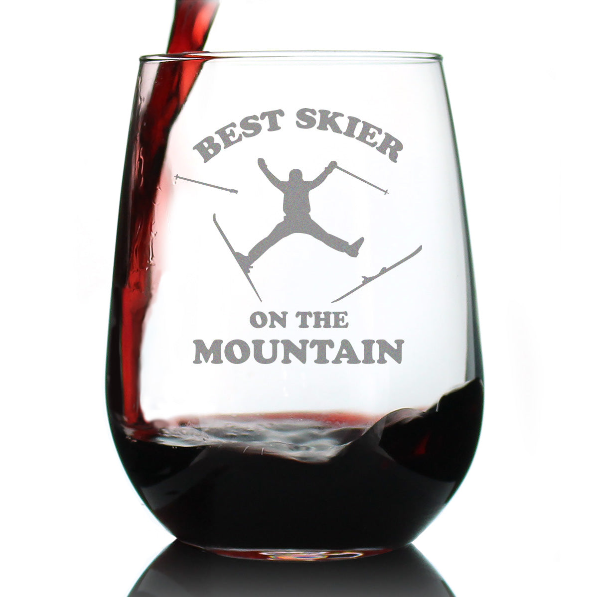 Best Skier Wine Glass