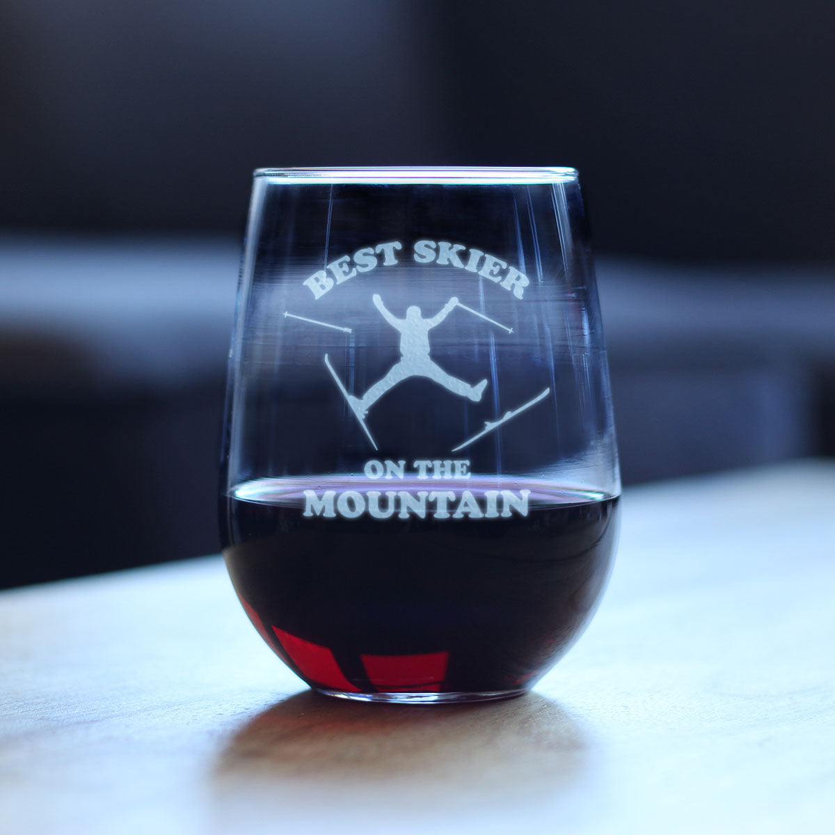 Best Skier Wine Glass