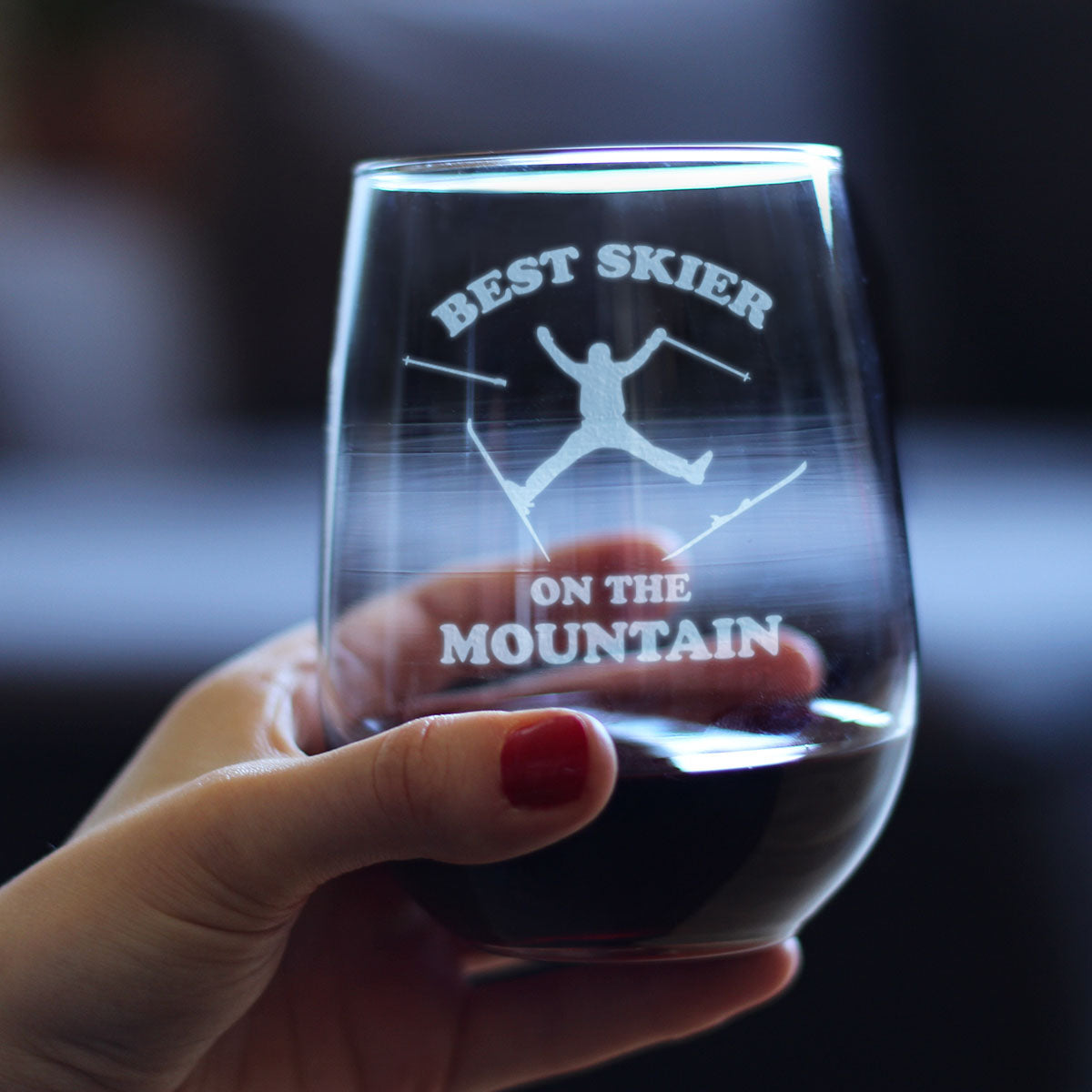 Best Skier Wine Glass