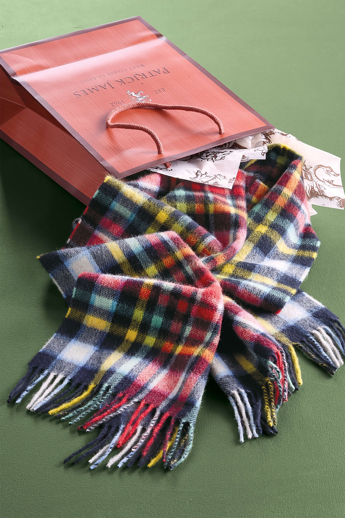 Plaid Cashmere Scarf