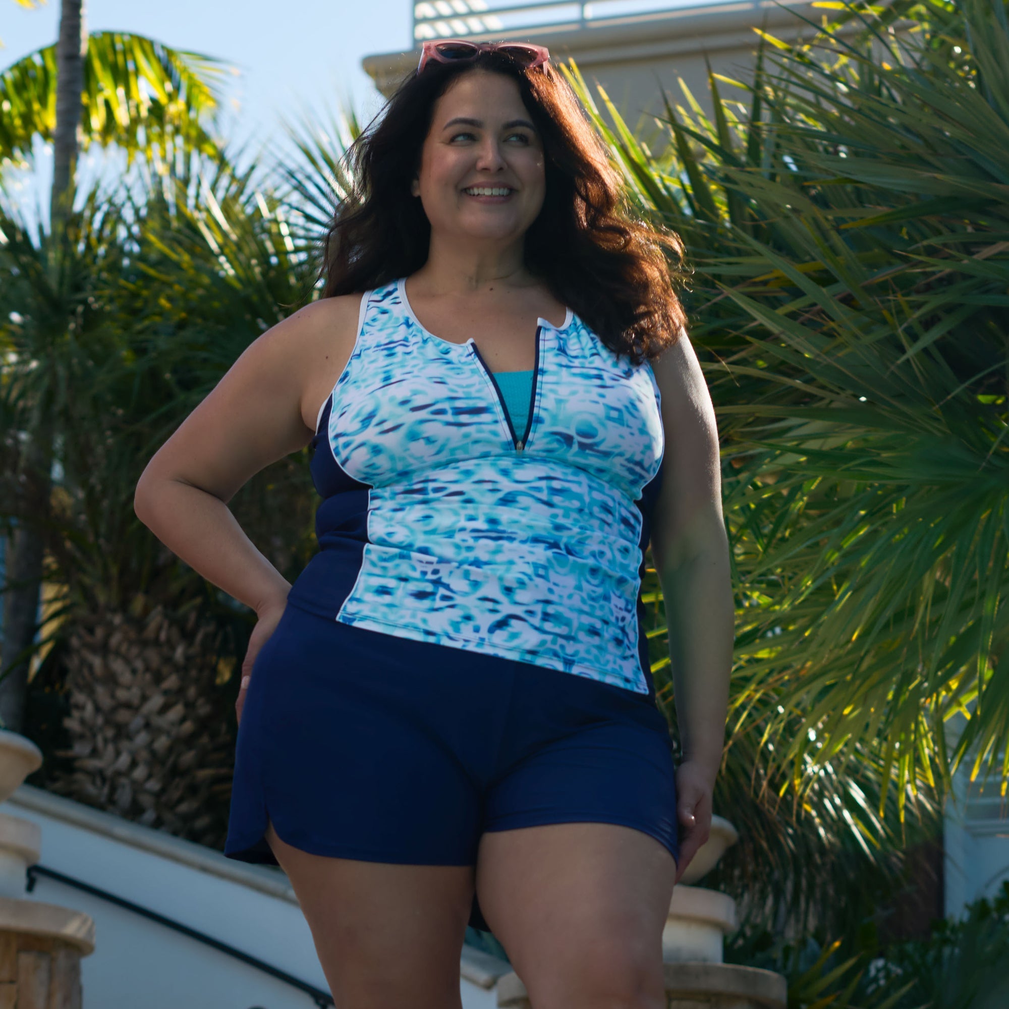 Mirage Mesh Racerback Tankini Top