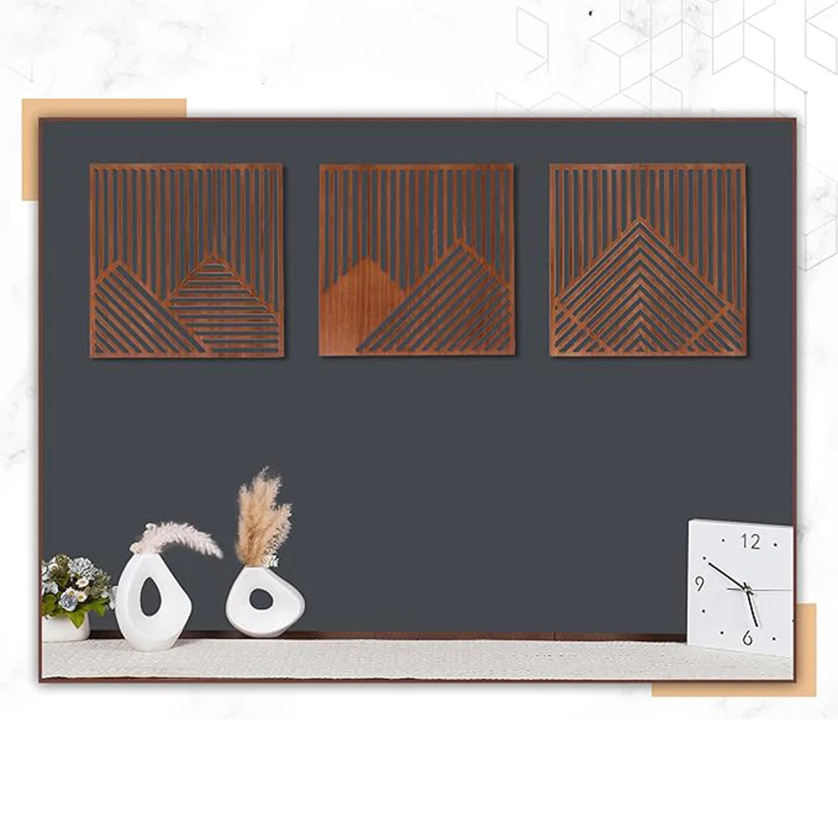 3-Piece Pastoral Wood Wall Art Plaques