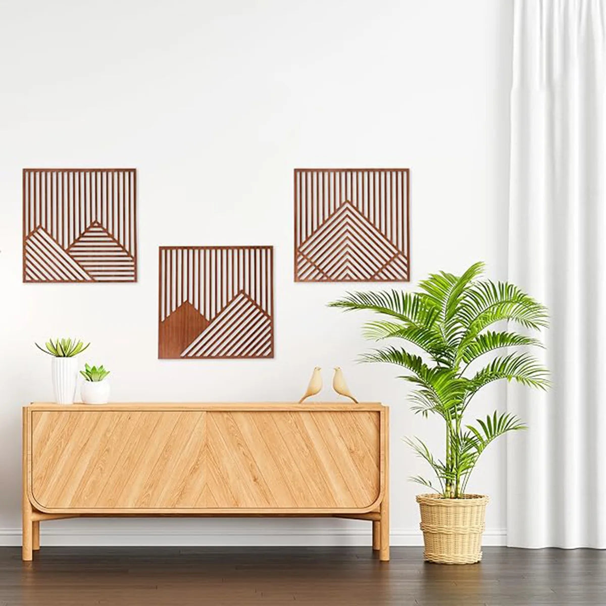 3-Piece Pastoral Wood Wall Art Plaques