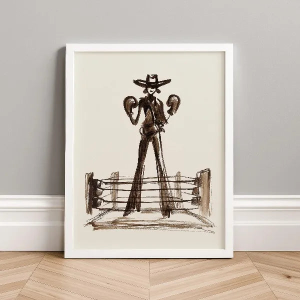 Western Cowgirl Canvas Wall Art Print