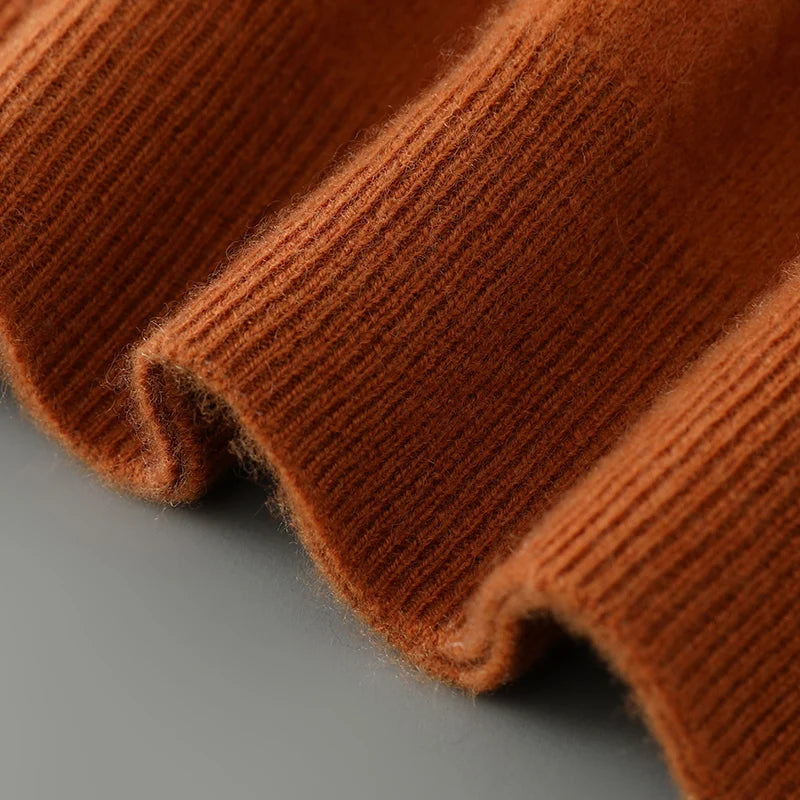 Men's Cashmere Half-Sleeve Polo Sweater