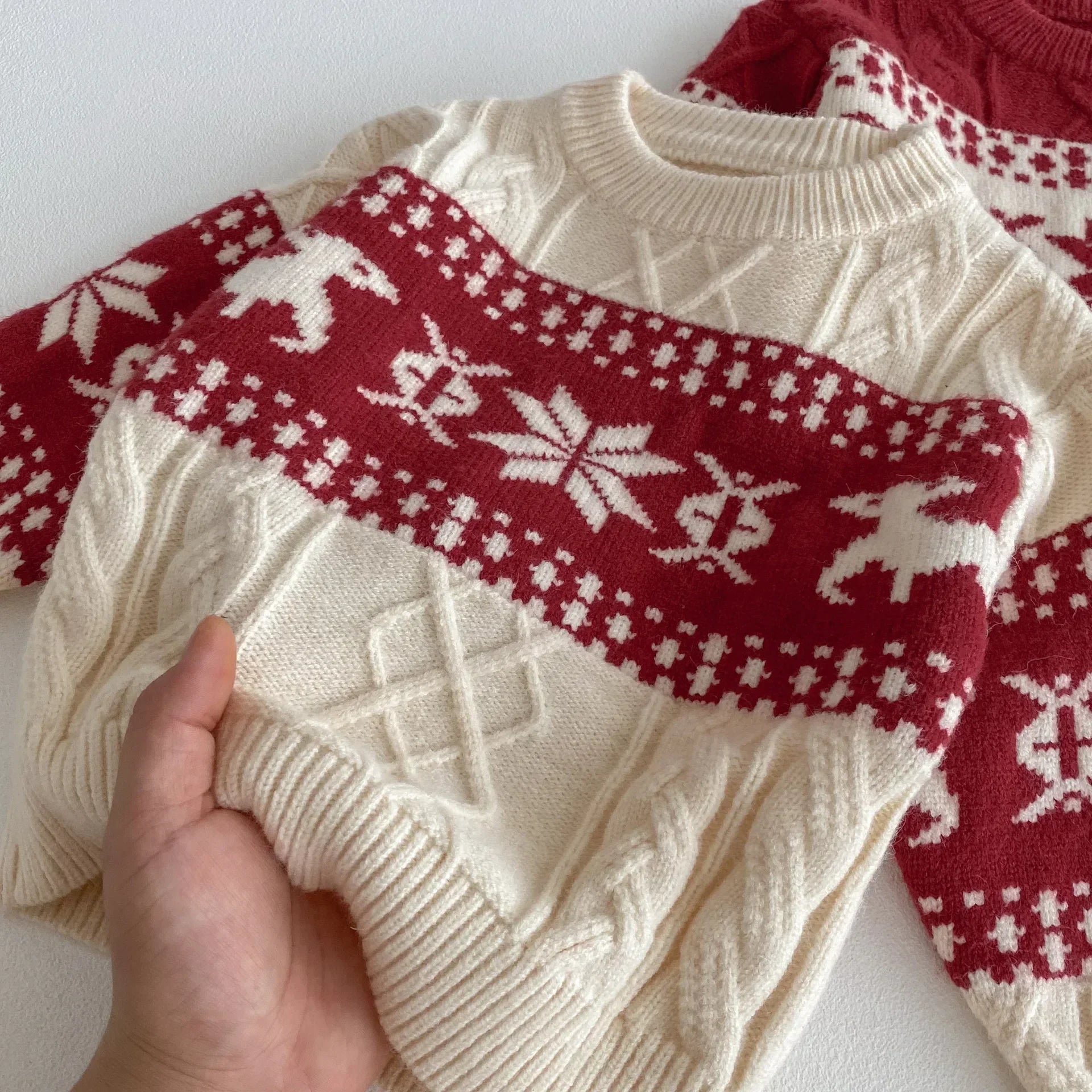 Kids' Christmas Snowflake Knit Sweater