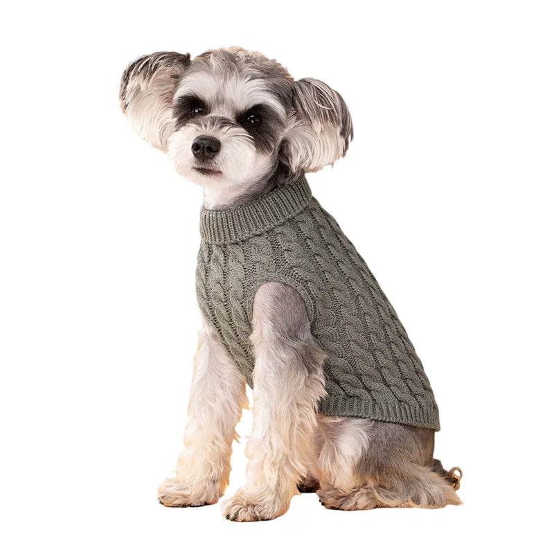 Cable Knit Dog Sweater