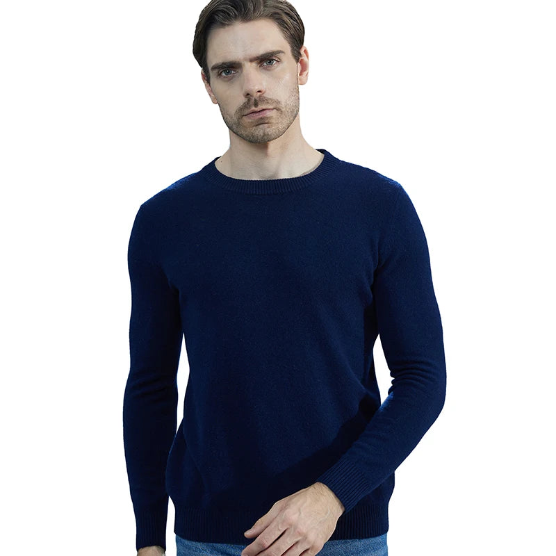 Men's Merino Wool Crewneck Pullover Sweater