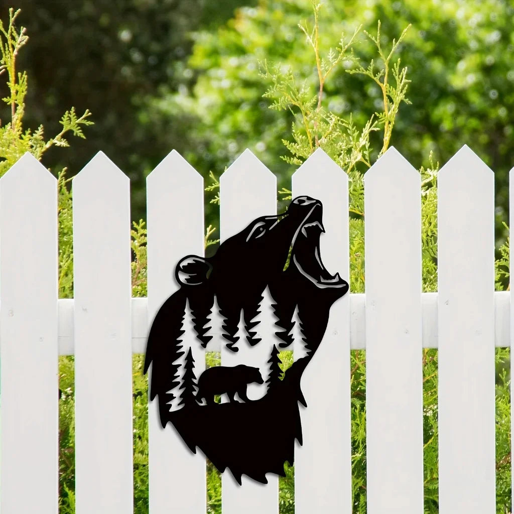 Roaring Bear Head Wall Art