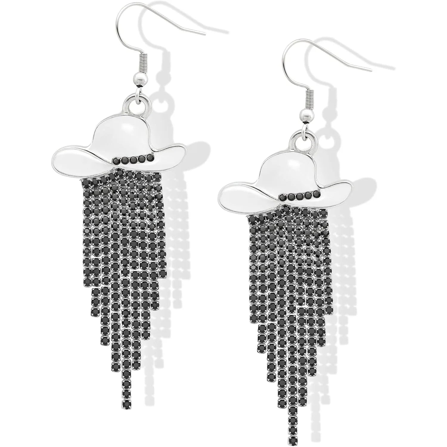 Cowgirl Hat Fringe Earrings
