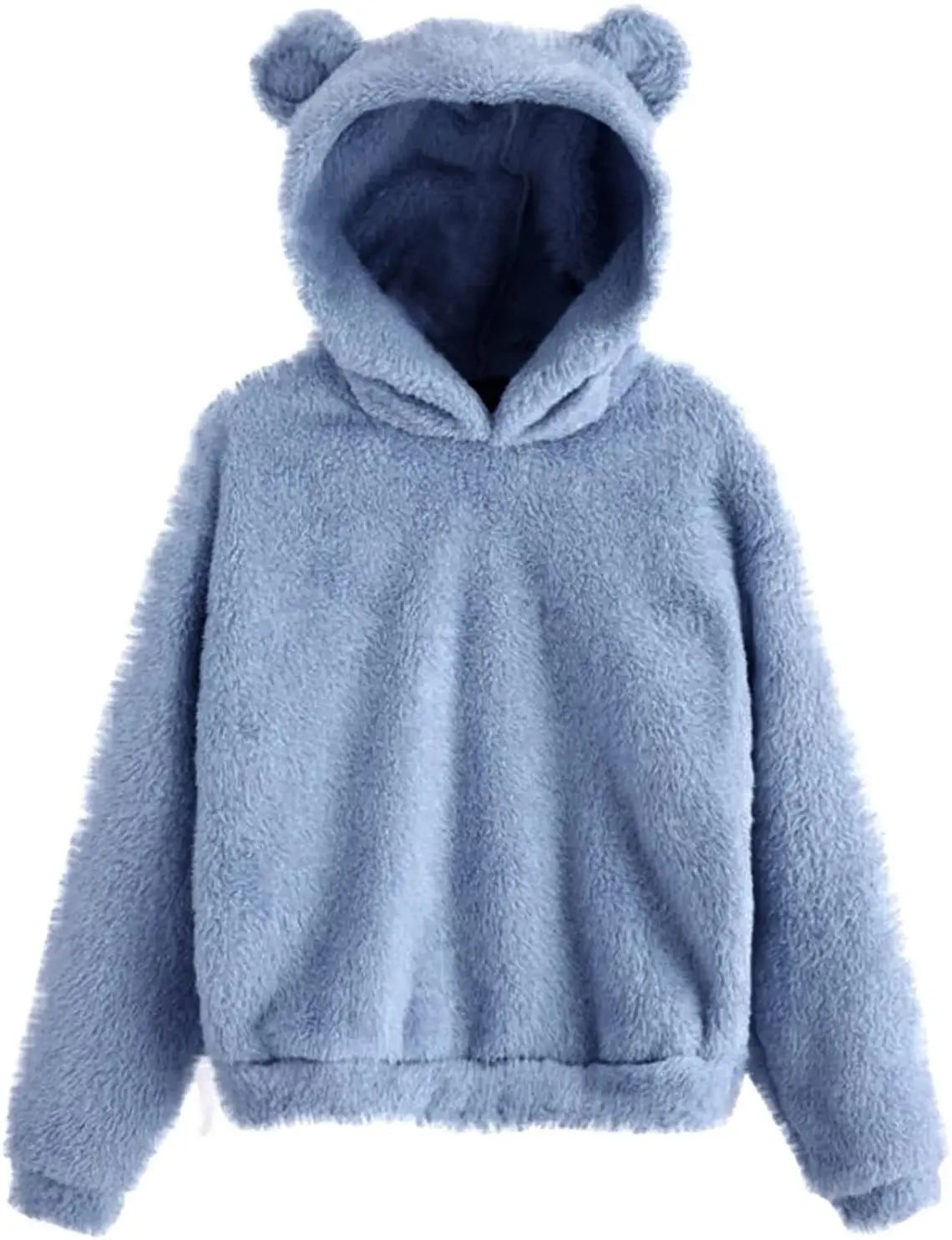 Women's Fuzzy Bear Ear Hoodie