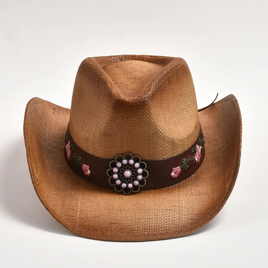 Western Floral Concho Cowboy Hat
