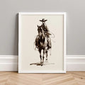 Western Cowgirl Canvas Wall Art Print