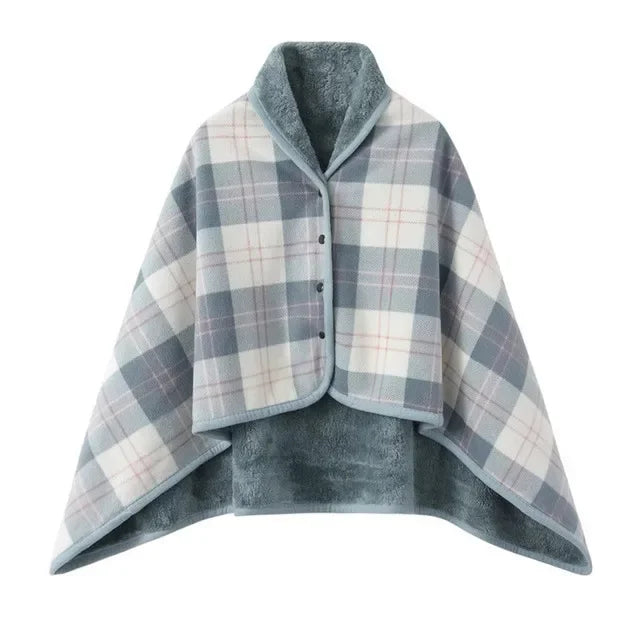 Plaid Wearable Blanket Shawl