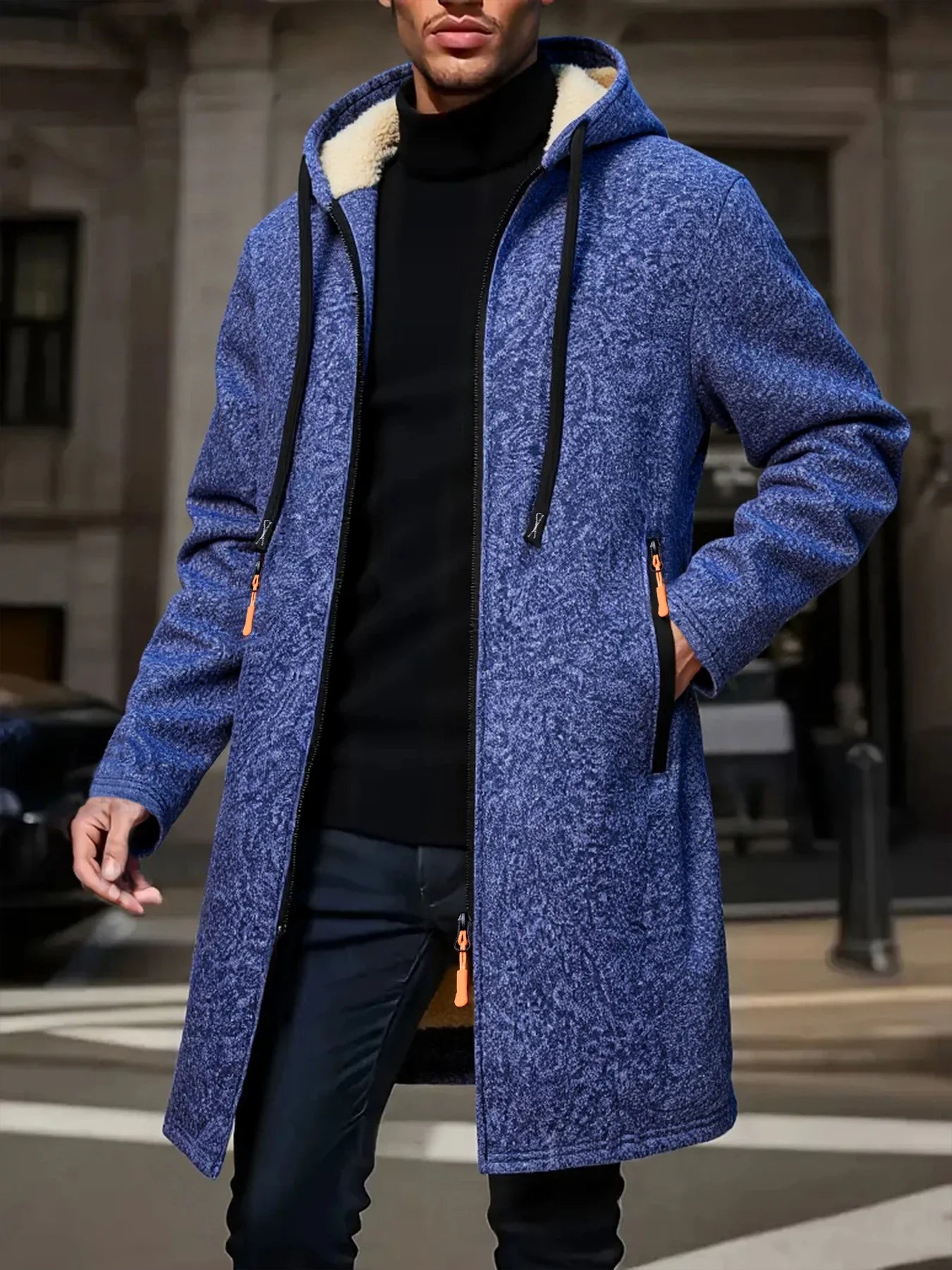 Men's Fleece-Lined Hooded Zip Jacket